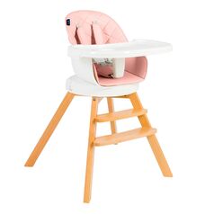 Scaun de masa 3 in 1 Juju Eat&Twist, Roz, Culoare: Roz