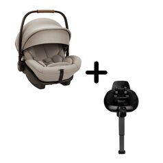Nuna - Set scoica auto i-size ARRA Next Hazelwood + Baza isofix BASE next i-Size pentru ARRA next, Culoare: Maro, Grupa: 0-13kg (0 luni - 12 luni)