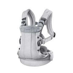 BabyBjorn - Marsupiu anatomic cu multiple pozitii de purtare colectia Harmony, 3D Mesh, Silver - Editie Limitata, Culoare: Gri deschis
