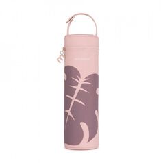 Gentura izoterma Thermibag Terra Leaves 500 ml Miniland, Culoare: Roz, Cantitate: 500ml