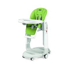 Scaun de masa 3 in 1 Peg Perego Tatamia Follow Me, 0-15 Kg, WonderGreen, Verde, Culoare: Verde