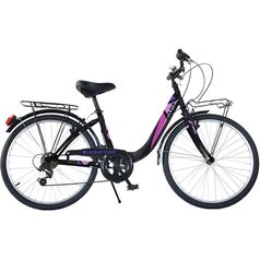 Bicicleta Dino Bikes 24' City Summertime negru, Culoare: Negru, Dimensiuni: 24 inch