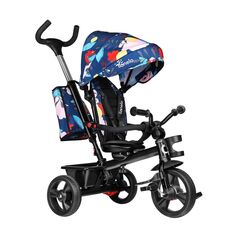 Lionelo - Tricicleta multifunctionala cu sezut reversibil, pliabila, Haari, Blue Navy, Culoare: Multicolor
