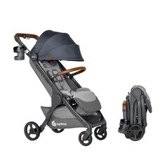 Carucior Compact Metro+ Deluxe Ergobaby London Grey, Culoare: Gri