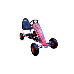 Kart cu pedale Gokart, 4-10 ani, roti gonflabile, G5 R-Sport - Rosu, Culoare: Rosu