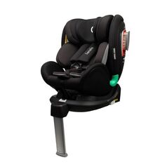 Lionelo - Scaun auto I-size Antoon Plus Negru, Rotire 360 grade, 0-18 kg, Testat ADAC, R129