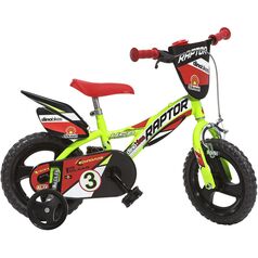 Bicicleta copii Dino Bikes 12' Raptor galben, Culoare: Galben, Dimensiuni: 12 inch