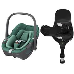 Scaun Auto I-Size Maxi-Cosi PEBBLE 360 + Baza Auto FAMILYFIX 360 PRO ESSENTIAL GREEN, Culoare: Verde, Grupa: 0-13kg (0 luni - 12 luni)