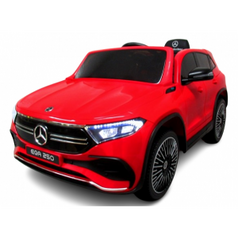 Masinuta electrica cu telecomanda, roti din spuma EVA, scaun din piele ecologica, varsta 1-5 ani, MERCEDES EQA250 - Rosu, Culoare: Rosu, Capacitate acumulator: 12V