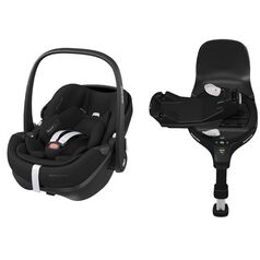 Scaun Auto I-Size Maxi-Cosi PEBBLE 360 PRO2 + Baza Auto FAMILYFIX 360 PRO ESSENTIAL BLACK, Culoare: Negru, Grupa: 0-13kg (0 luni - 12 luni)