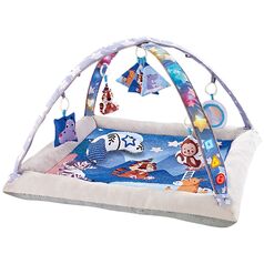 Covoras de joaca muzical Chipolino Jungle Party, Culoare: Albastru