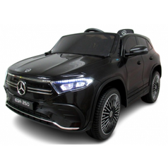 Masinuta electrica cu telecomanda, roti din spuma EVA, scaun din piele ecologica, varsta 1-5 ani, MERCEDES EQA250 - Negru, Culoare: Negru, Capacitate acumulator: 12V