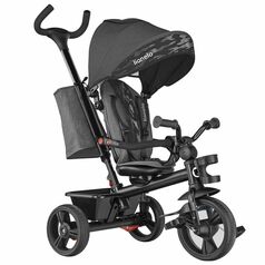 Lionelo - Tricicleta multifunctionala cu sezut reversibil, pliabila, Haari, Stone Grey, Culoare: Gri