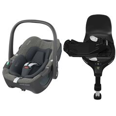 Scaun Auto I-Size Maxi-Cosi PEBBLE 360 + Baza Auto FAMILYFIX 360 PRO SELECT GREY, Culoare: Gri, Grupa: 0-13kg (0 luni - 12 luni)