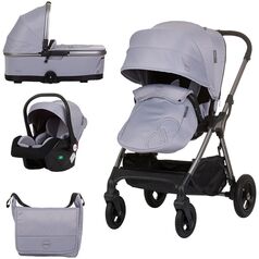 Carucior Chipolino Infinity 3 in 1 granite, Culoare: Gri deschis, Model: 3 in 1
