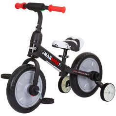 Bicicleta 2 in 1 Chipolino Max Bike grey, Culoare: Gri