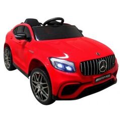 Masinuta electrica cu telecomanda 4 x 4, roti EVA, Mercedes AMG GLC 63S, 115x61x55 CM, putere 180W R-Sport - Rosu, Culoare: Rosu, Capacitate acumulator: 12V