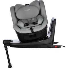 Scaun auto, FreeON, Galaxy, Pentru copii, I-Size, 40 - 105 cm, Rotire 360 grade, R129, Warm Grey, Culoare: Gri deschis, Grupa: 0-36kg (0 luni - 12 ani)