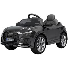 Masinuta electrica Chipolino Audi RS Q8 cu scaun din piele si roti EVA black, Culoare: Negru, Capacitate acumulator: 12V