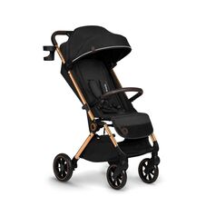 Carucior sport, Lionelo, Cloe, Pana la 22 kg, 6 luni+, Black Onyx, Culoare: Negru/Auriu, Model: sport