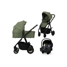 Carucior 3 in 1, Lionelo, Amber Plus, Pana la 22 kg, Verde, Culoare: Verde, Model: 3 in 1