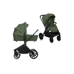 Carucior 2 in 1, Lionelo, Mika Plus, Pana la 22 kg, Verde, Culoare: Verde, Model: 2 in 1