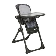 Joie - Scaun de masa Joie Mimzy Recline ABC Charcoal, nastere - 15 kg, Culoare: Negru
