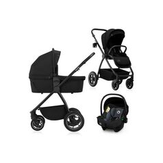 Carucior 3 in 1, Lionelo, Meril, Pana la 22 kg, Negru, Culoare: Negru, Model: 3 in 1