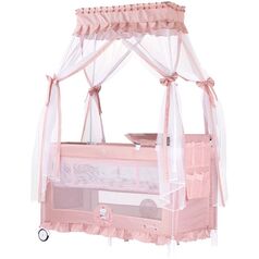 Patut pliabil Chipolino Palace Cat pink, Culoare: Roz, Dimensiuni: 140x70