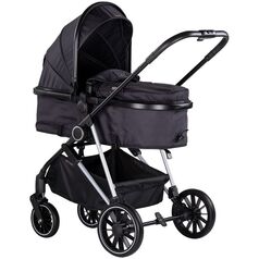 Carucior Chipolino Aura 2 in 1 blackberry, Culoare: Negru, Model: 2 in 1