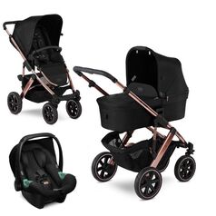 Carucior 3 in 1 Salsa 4 AIR Rose Gold Abc Design, Culoare: Negru, Model: 3 in 1
