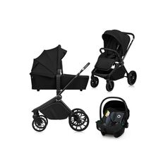 Carucior 3 in 1, Lionelo, Mika Plus, Pana la 22 kg, ECE R129, Negru, Culoare: Negru, Model: 3 in 1