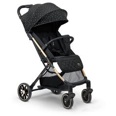 Carucior sport pentru copii, 78 x 33 x 104 cm, Nukido Paseo 716001 - Negru cu auriu, Culoare: Negru/Auriu, Model: sport