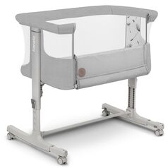 Patut co-sleeper, Lionelo, Aurora, 3 in 1, Cu leganare si setare unghiulara, Pana la 9 kg, 0 luni+, Bej/Gri deschis, Culoare: Gri deschis, Dimensiuni: 80x50