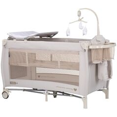 Patut pliabil Chipolino Bella biscotta, Culoare: Bej, Dimensiuni: 120x60