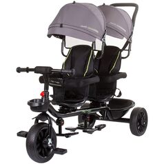 Tricicleta gemeni Chipolino Hip Hop graphite, Culoare: Gri