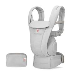 Marsupiu Ergobaby Omni Deluxe Cotton Pearl Grey, Culoare: Gri deschis