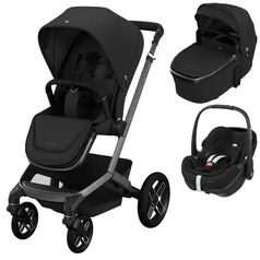 Sistem 3in1 Maxi-Cosi FAME Carucior + Landou + Scoica Auto Pebble 360 PRO2 TWILLIC BLACK, Culoare: Negru, Model: 3 in 1