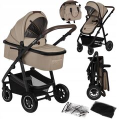 Carucior Lionelo Amber 2 in 1, Pana la 22 kg, Bej, Culoare: Bej, Model: 2 in 1