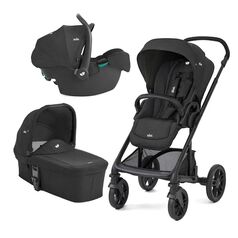 Joie - Carucior pentru copii multifunctional 3 in 1 Chrome 2 Raven, Culoare: Negru, Model: 3 in 1