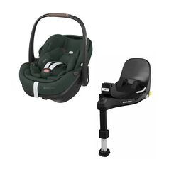 Scaun Auto I-Size Maxi-Cosi PEBBLE 360 PRO2 + Baza Auto FAMILYFIX 360 PRO TWILLIC GREEN, Culoare: Verde inchis, Grupa: 0-13kg (0 luni - 12 luni)