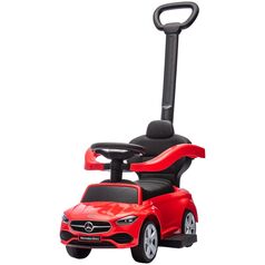 Masinuta de impins Chipolino Mercedes Benz C-Class cu maner red, Culoare: Rosu