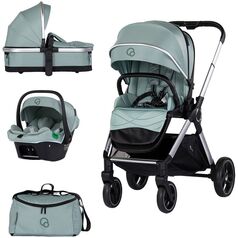 Carucior Chipolino Euphoria 3 in 1 matcha, Culoare: Turcoaz, Model: 3 in 1