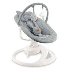Balansoar electric pentru bebelusi cu sezut rotativ 360 grade , Momi Pearl - Grey, Culoare: Gri