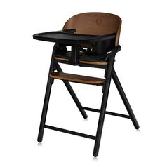 Scaun de masa multifunctional Celia, Lionelo, Din lemn de fag, 6 luni- adult, Negru, Culoare: Negru