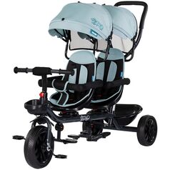 Tricicleta gemeni Chipolino Hip Hop matcha, Culoare: Turcoaz