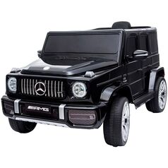 Masinuta electrica Chipolino SUV Mercedes AMG G63 cu scaun din piele si roti EVA black, Culoare: Negru, Capacitate acumulator: 12V