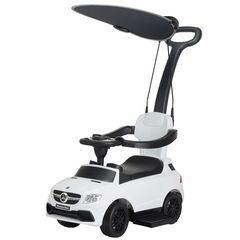 Masinuta de impins cu maner si copertina Chipolino Mercedes AMG GLE 63 white, Culoare: Alb