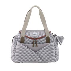 Geanta de infasat Beaba Sydney II Play Print Gri-Coral, Culoare: Gri