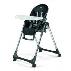 Scaun de masa Prima Pappa Zero 3 Follow Me, Hi Tech Licorice, Peg Perego, Culoare: Gri/Negru
